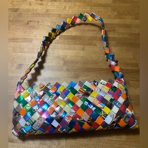 Colorful candy wrapper  Woven Women Bag Y2K